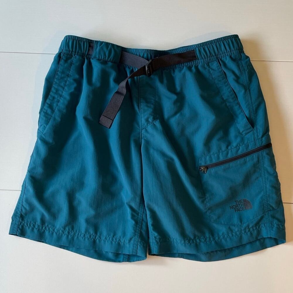 The North Face Class V Belted Shorts 8" Sz M Teal Pockets Swim Hiking Outdoors - Picture 9 of 12